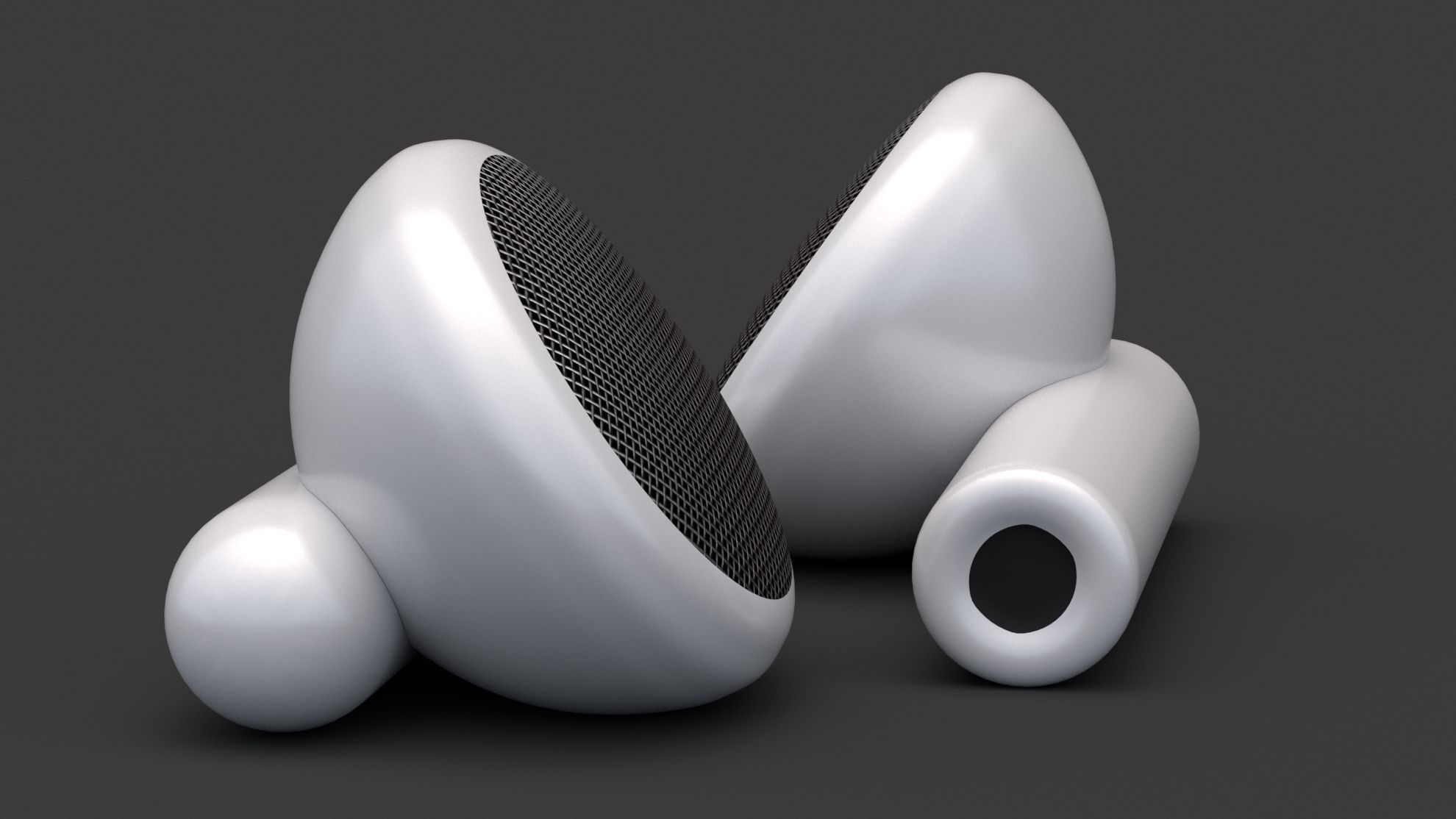 Earphones Earbuds 3D model_2