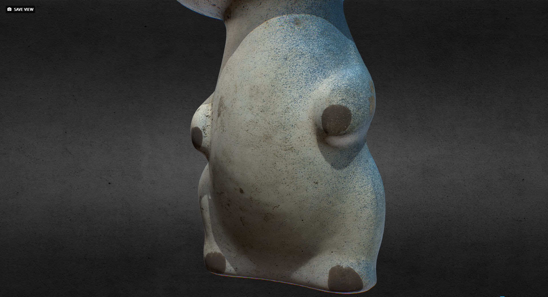 Old USSR Soviet Rubber Toy Raccoon 3D model_2