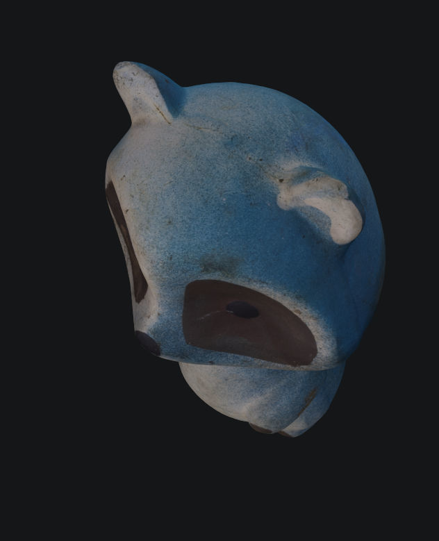 Old USSR Soviet Rubber Toy Raccoon 3D model_14