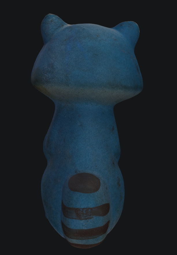 Old USSR Soviet Rubber Toy Raccoon 3D model_9