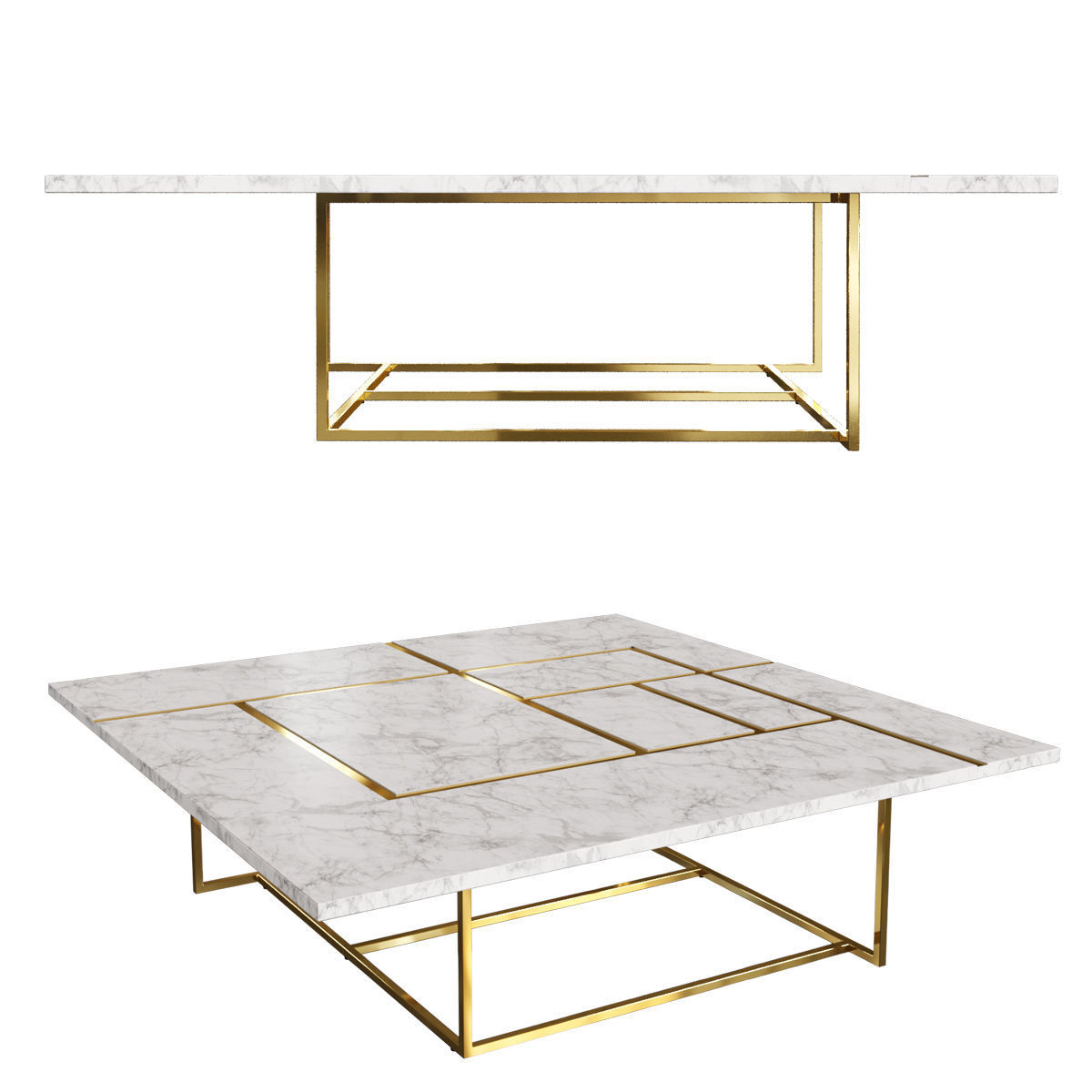 Roche Bobois LONG BEACH COCKTAIL TABLE 3D model_1