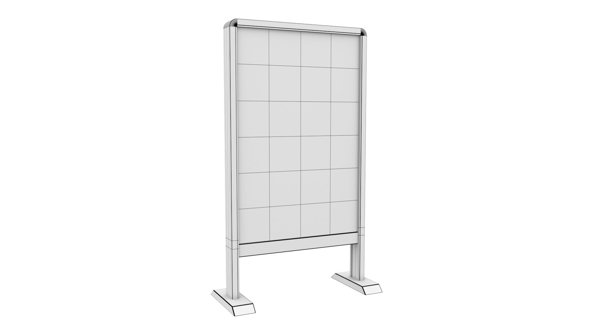 Street Advertising Billboard 03 Low-poly 3D model_14