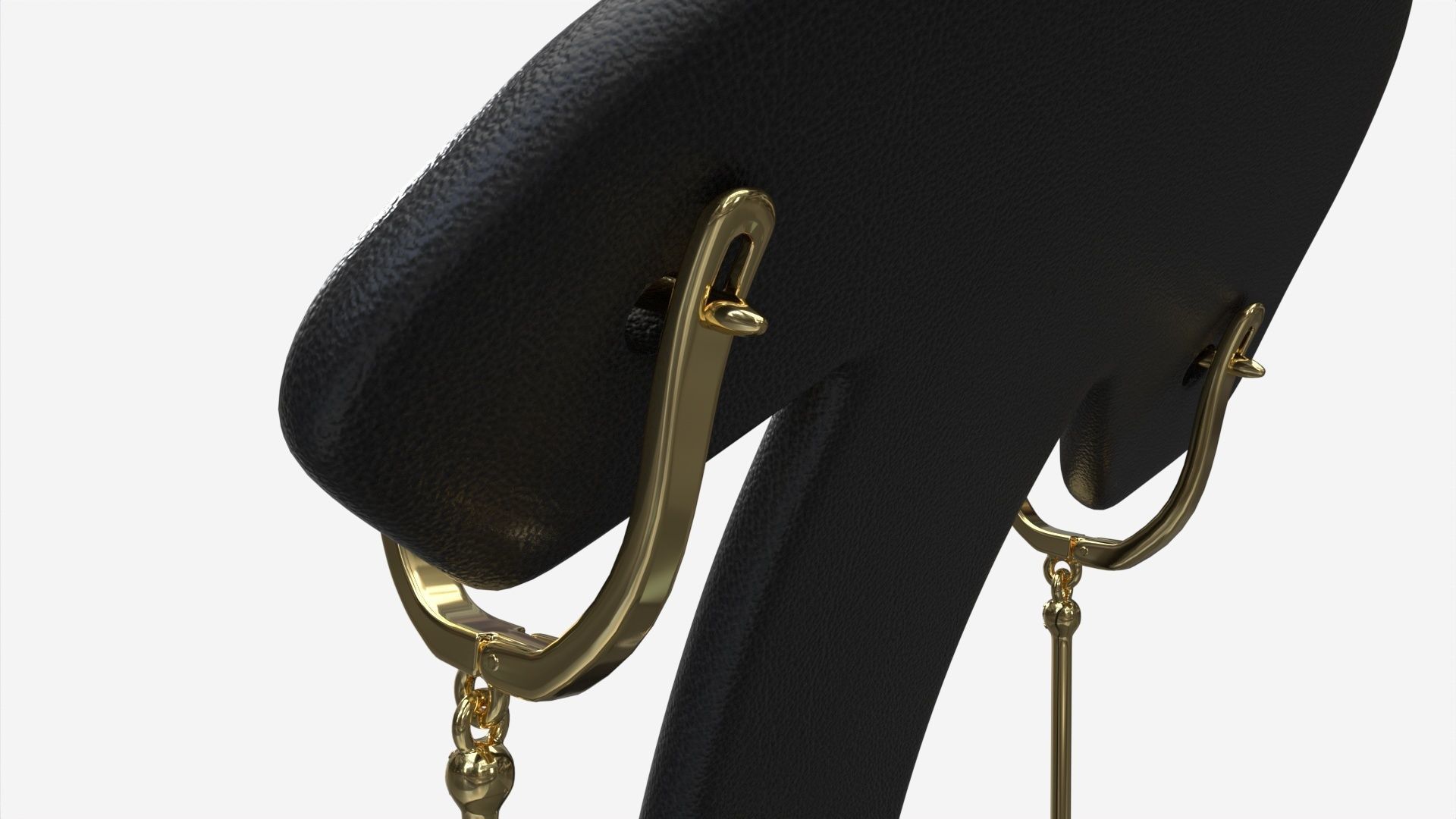Earrings Leather Display Holder Stand 01 3D model_3