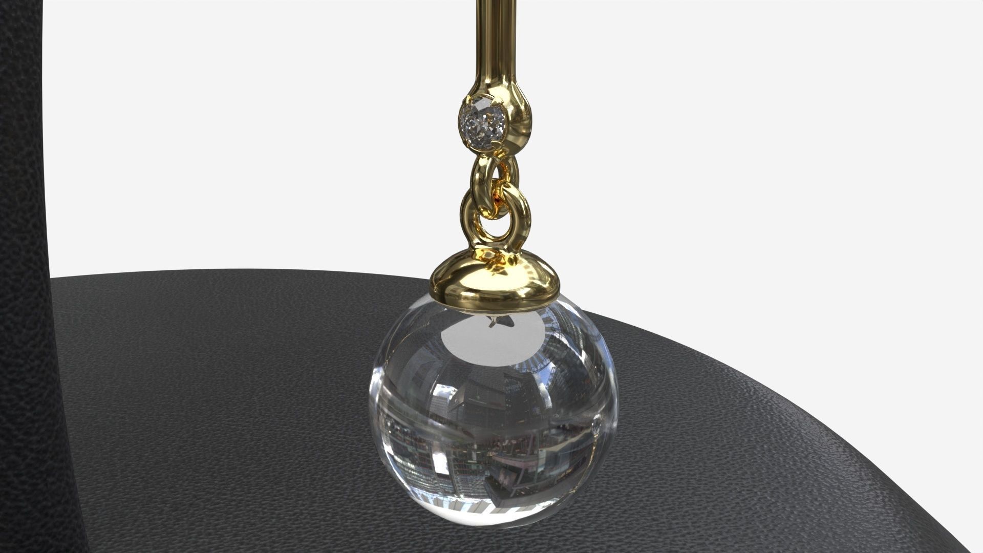 Earrings Leather Display Holder Stand 01 3D model_4