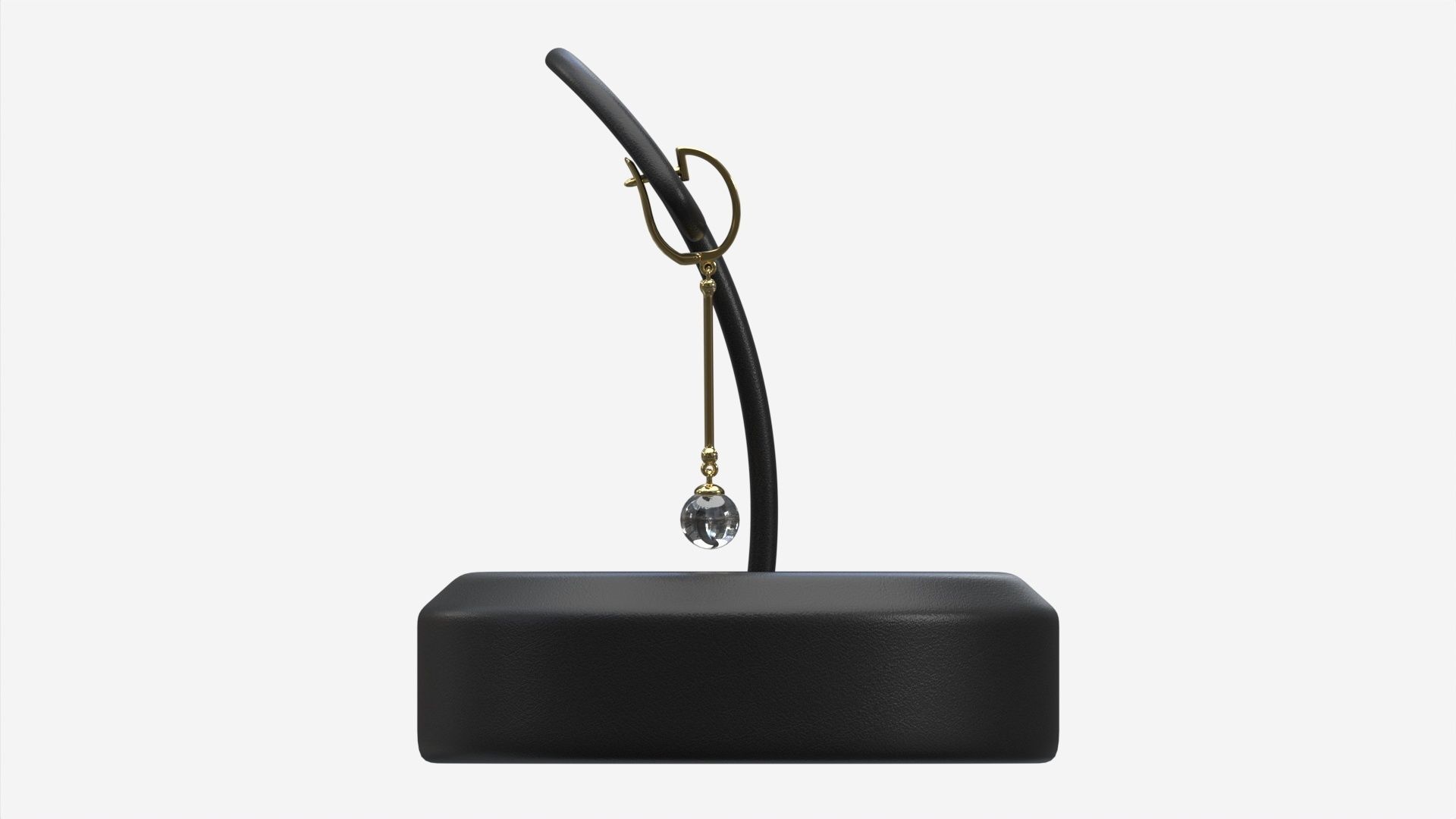 Earrings Leather Display Holder Stand 01 3D model_6