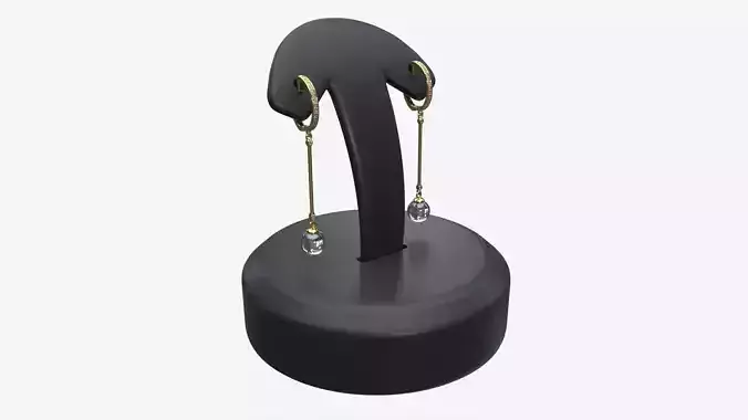 Earrings Leather Display Holder Stand 01