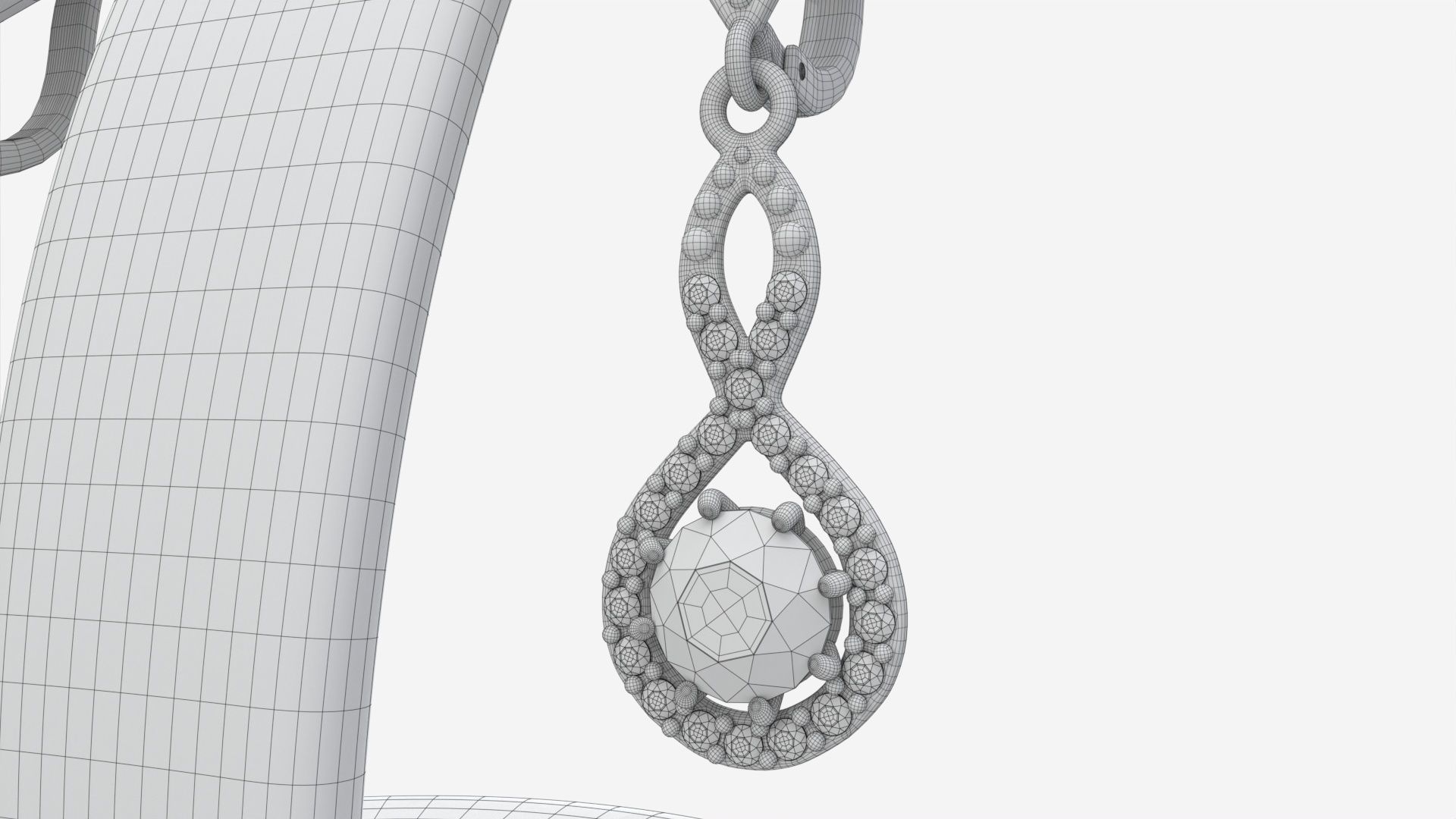 Earrings Leather Display Holder Stand 02 3D model_11