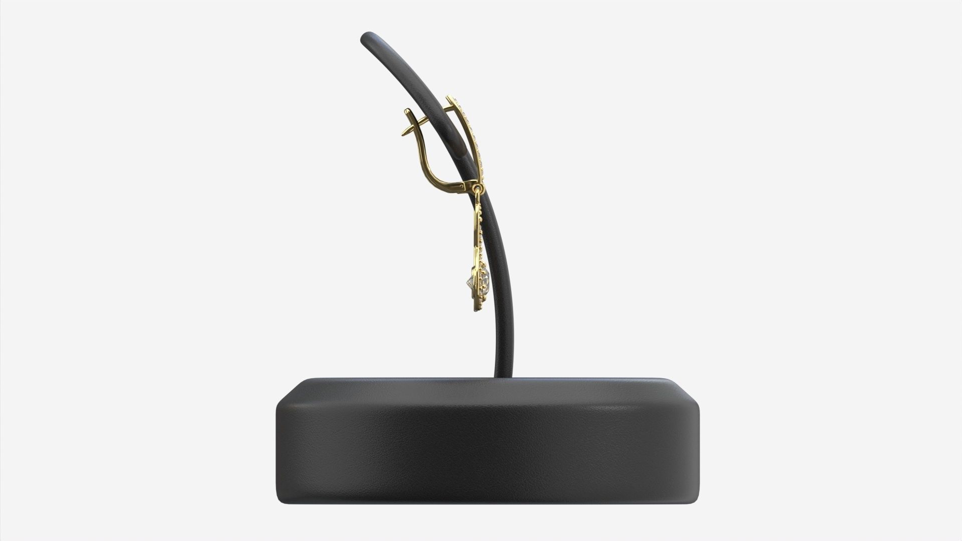 Earrings Leather Display Holder Stand 02 3D model_6