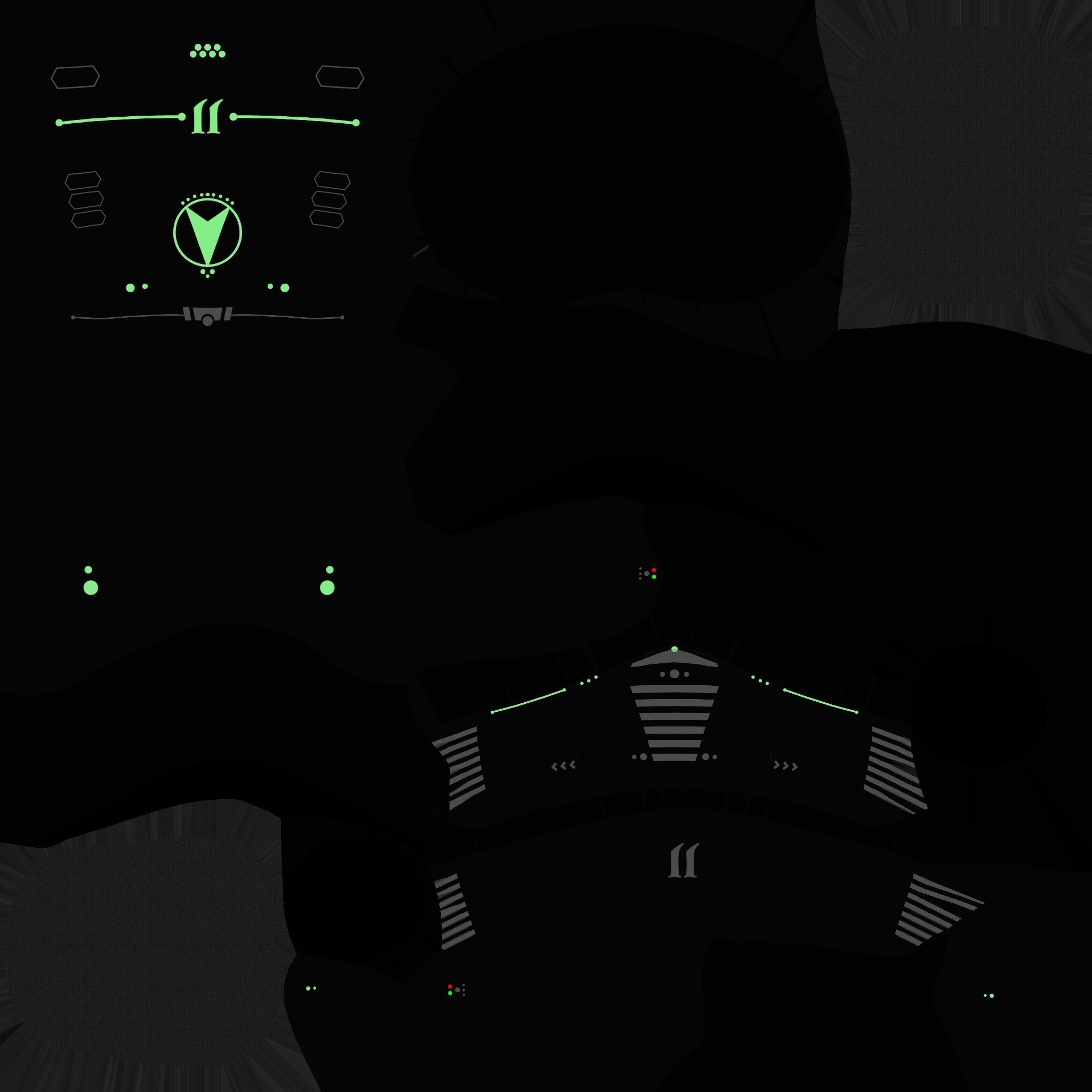 Jetpack J02 Black Green - SciFi Character Design Low-poly 3D model_23