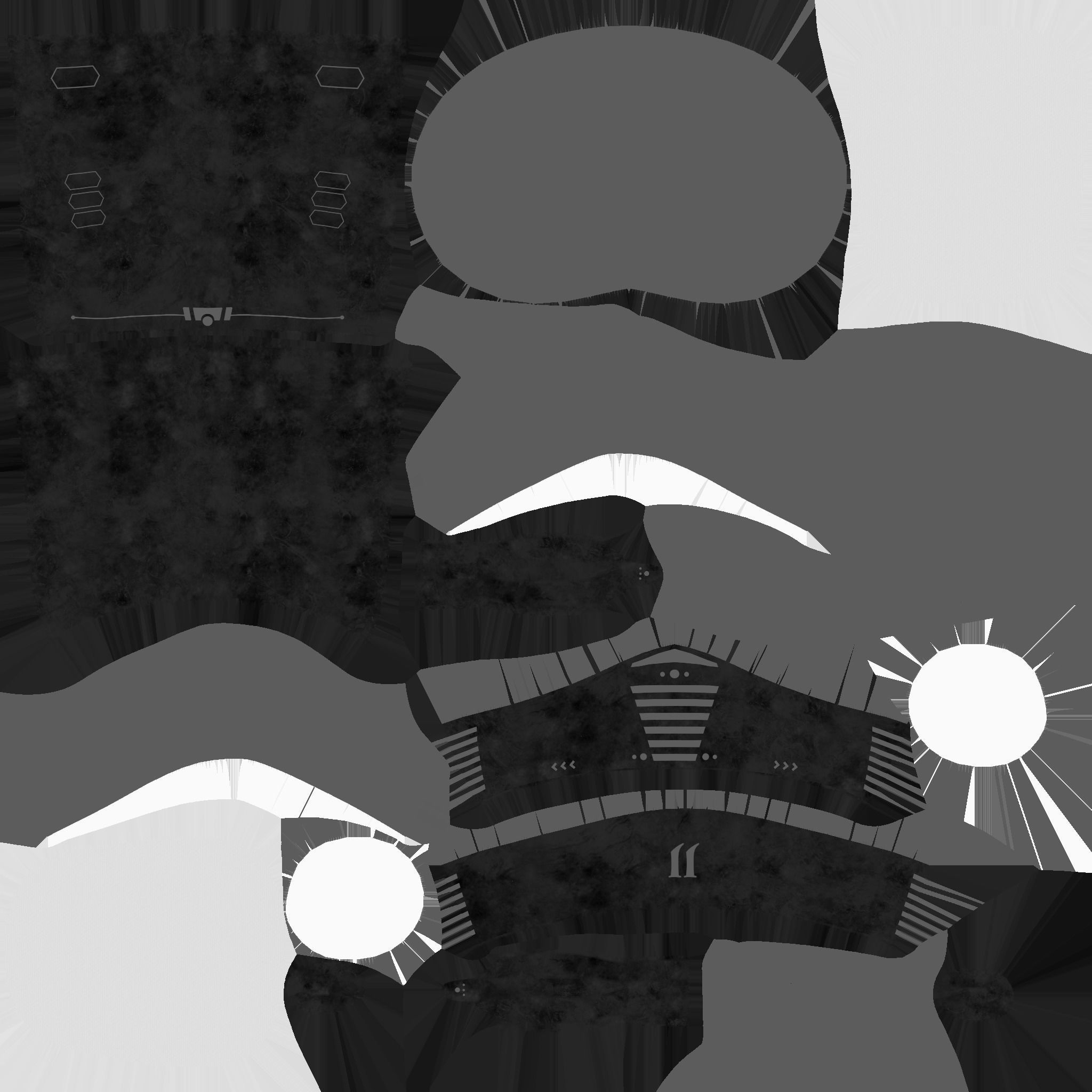 Jetpack J03 Black White - SciFi Character Design Low-poly 3D model_28