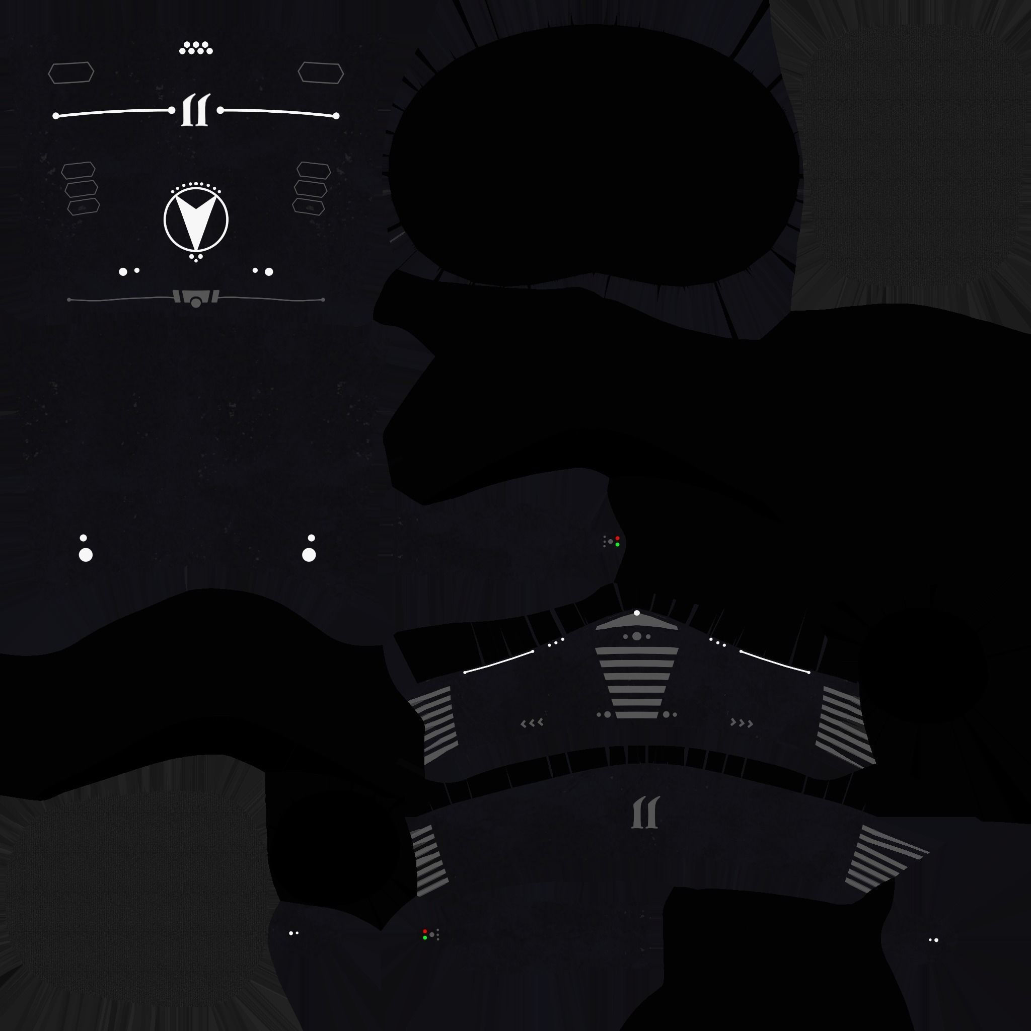 Jetpack J03 Black White - SciFi Character Design Low-poly 3D model_23