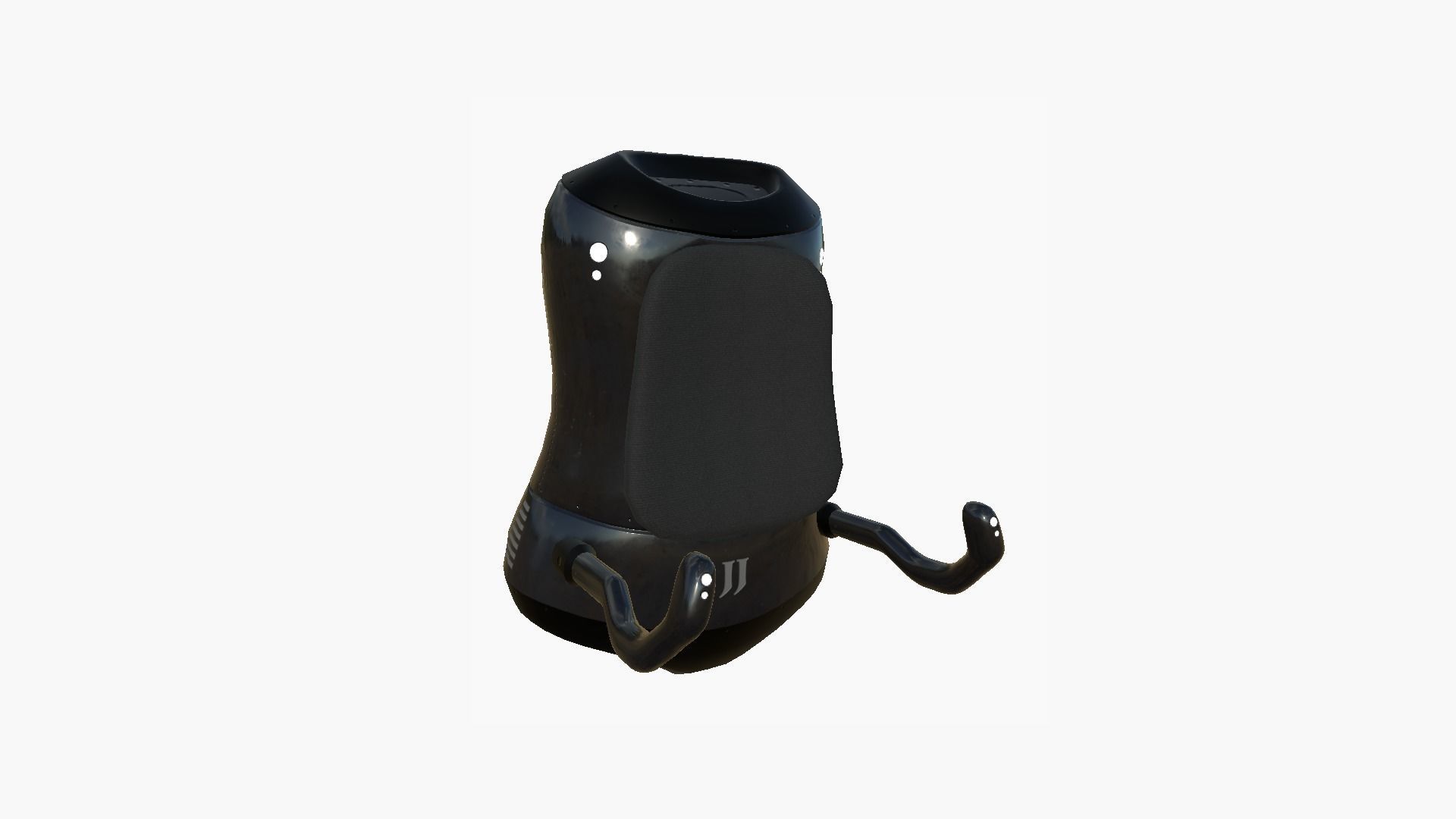 Jetpack J03 Black White - SciFi Character Design Low-poly 3D model_1