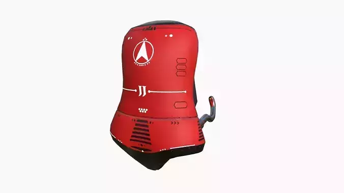 Jetpack J04 Red Black - SciFi Character Design Low-poly 3D model