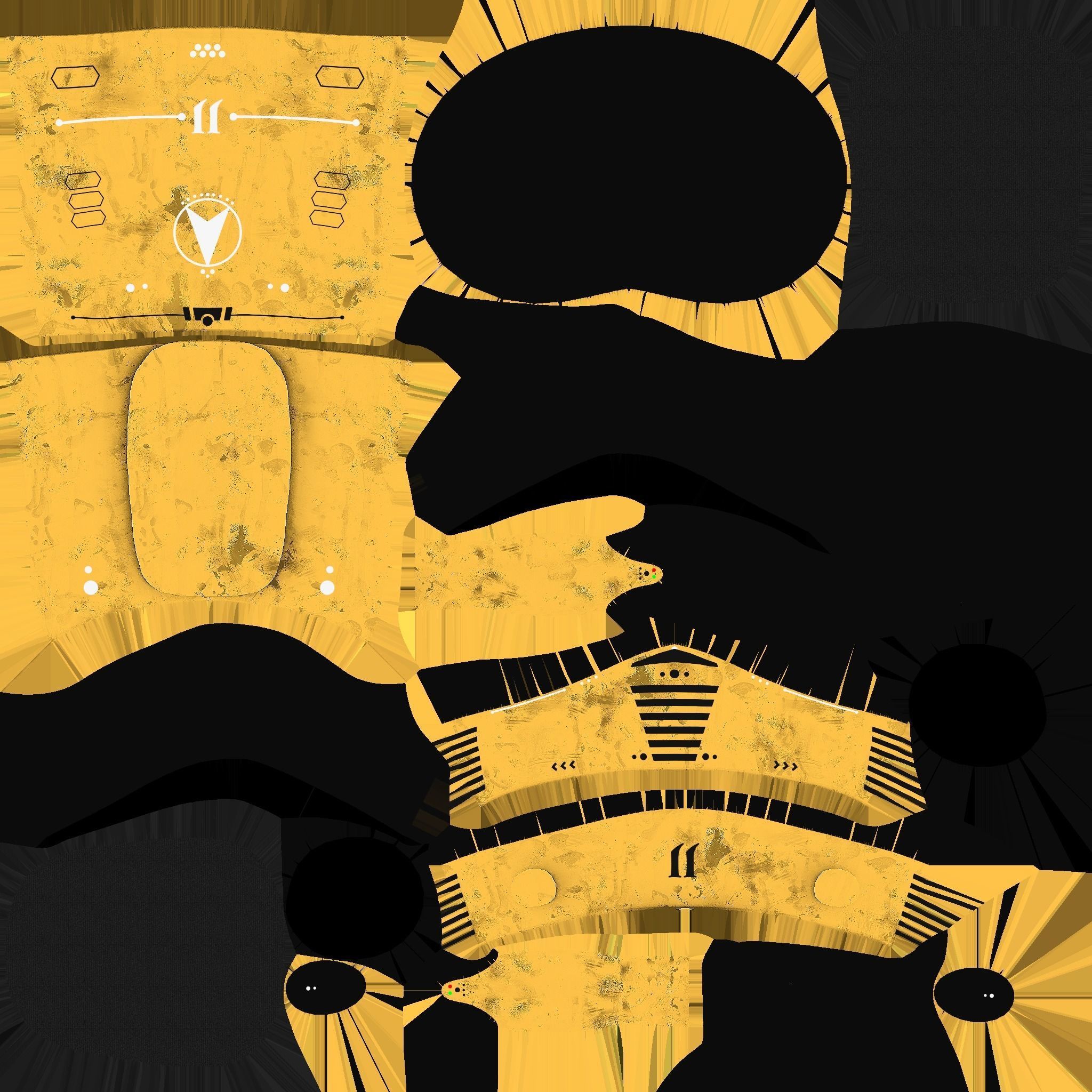 Jetpack J05 Yellow Black - SciFi Character Design Low-poly 3D model_23