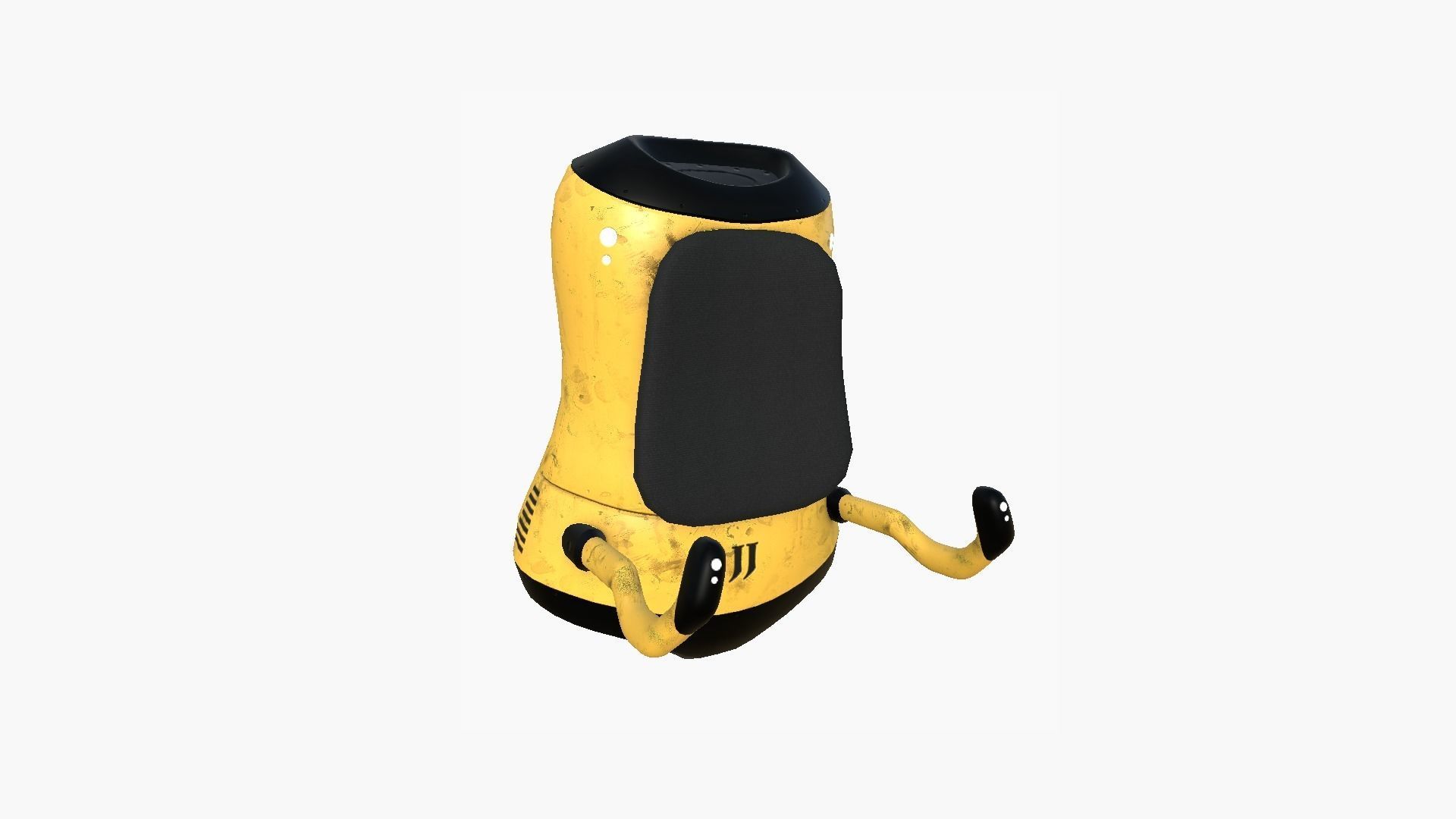 Jetpack J05 Yellow Black - SciFi Character Design Low-poly 3D model_1