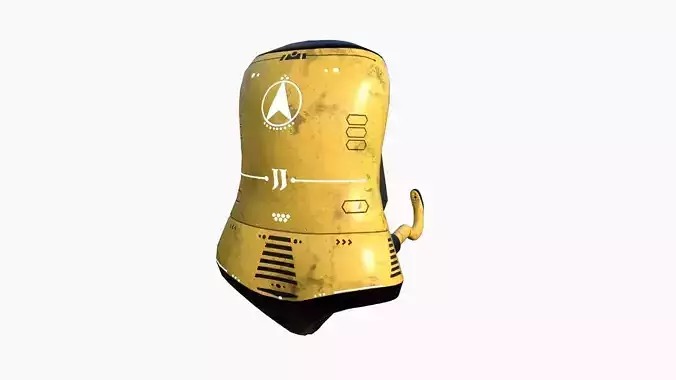 Jetpack J05 Yellow Black - SciFi Character Design Low-poly 3D model