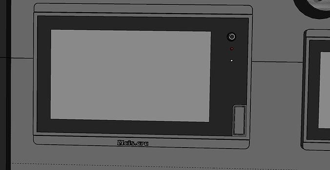 GPSMAP microwave oven with two monitors 3D model