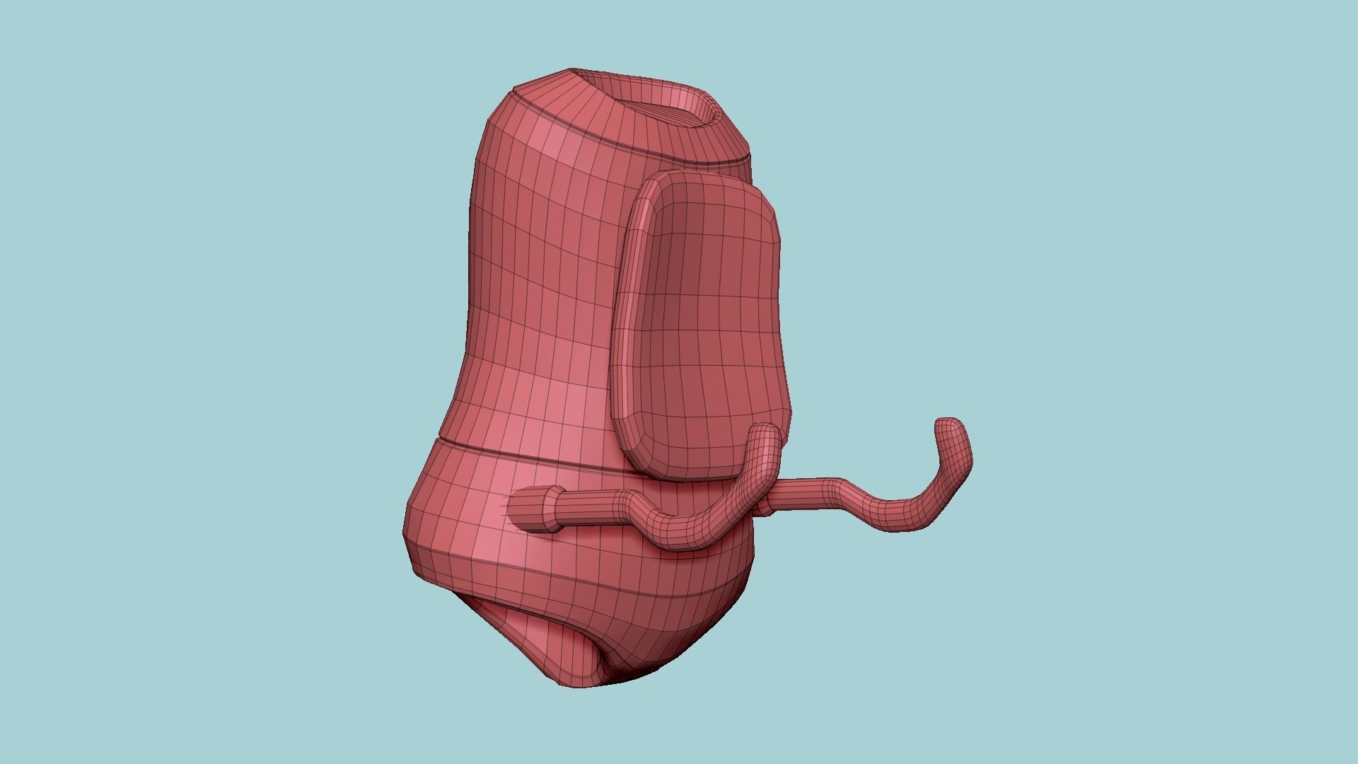 Jetpack J07 Light Steel - SciFi Character Design Low-poly 3D model_17