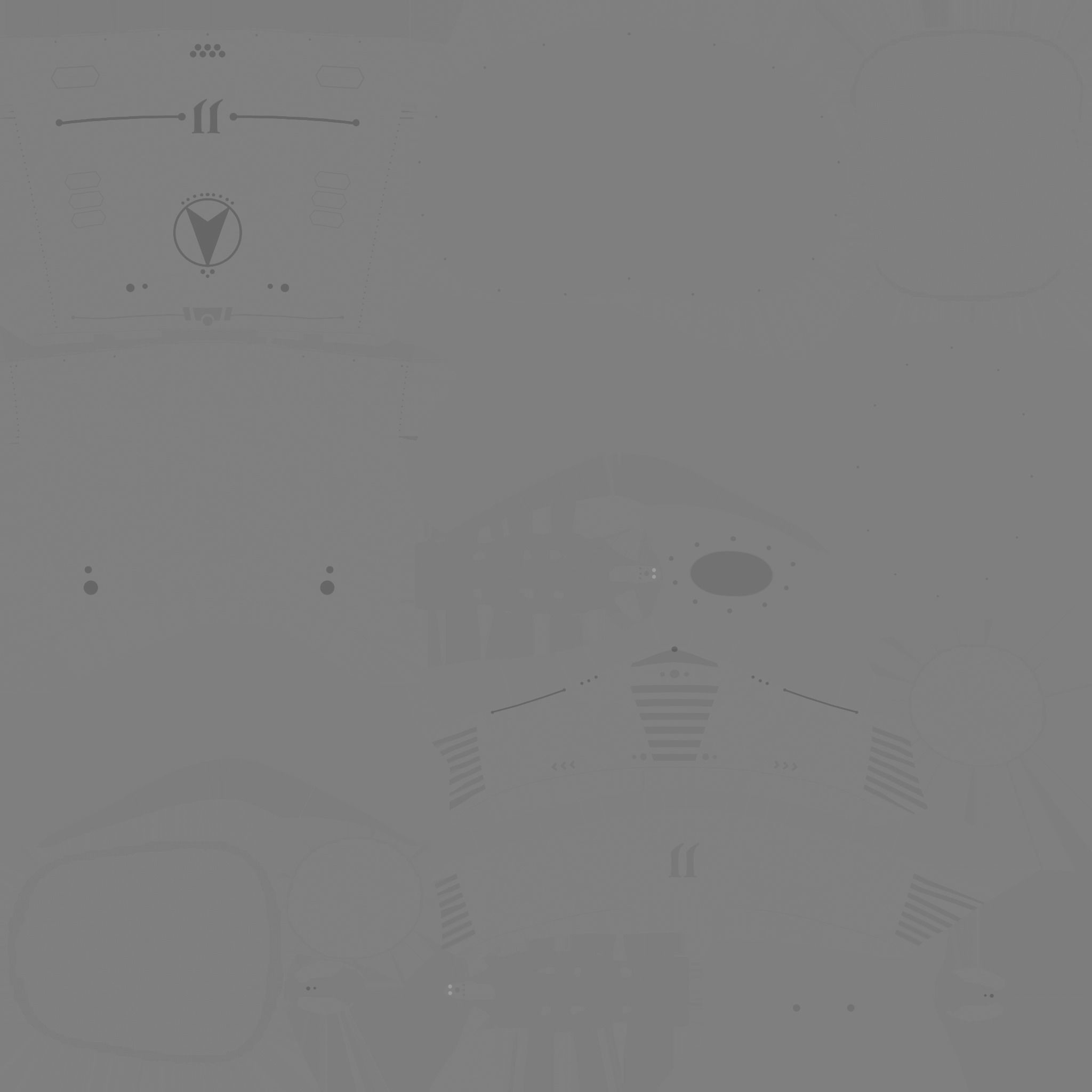 Jetpack J07 Light Steel - SciFi Character Design Low-poly 3D model_25