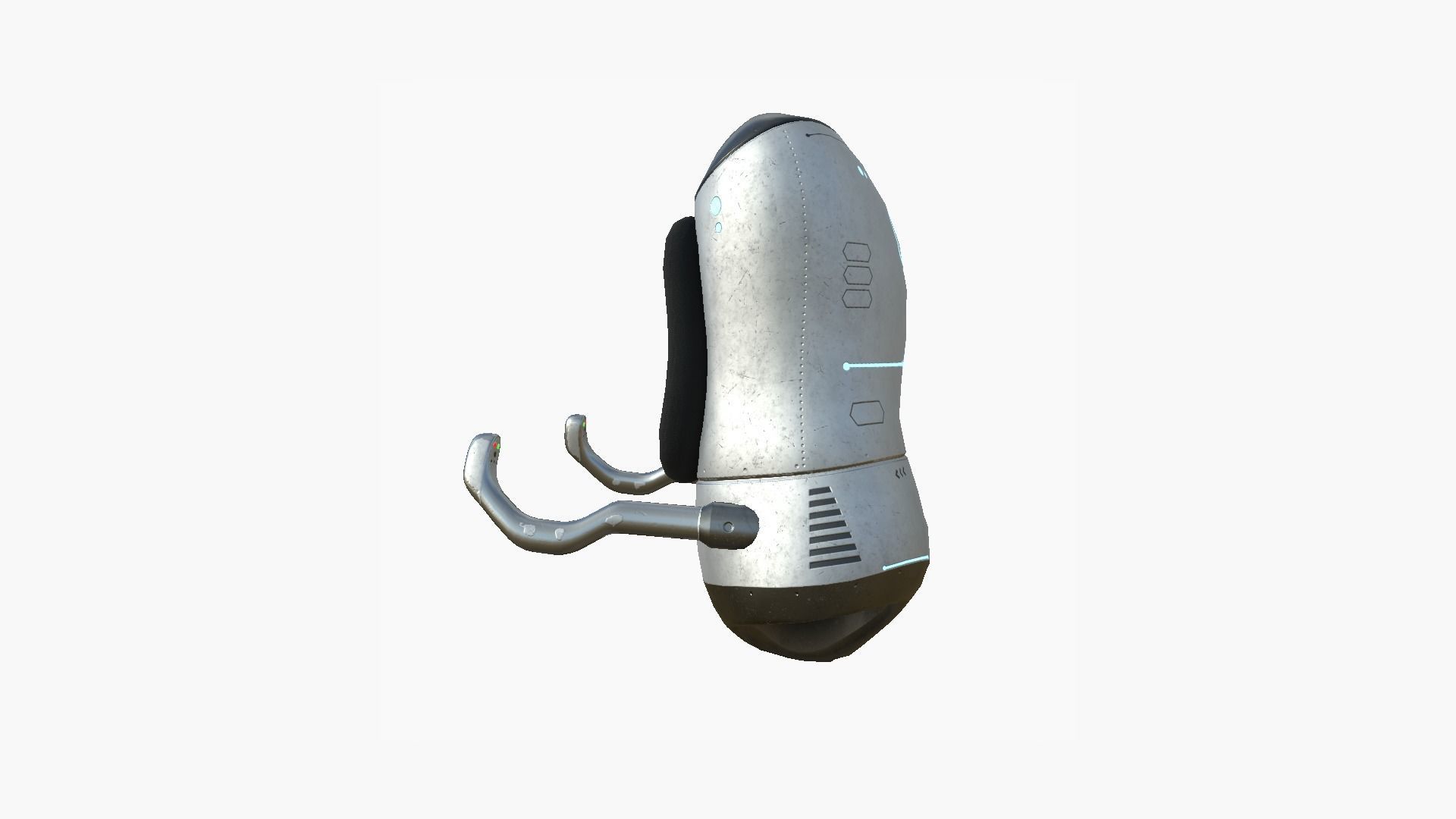 Jetpack J07 Light Steel - SciFi Character Design Low-poly 3D model_3