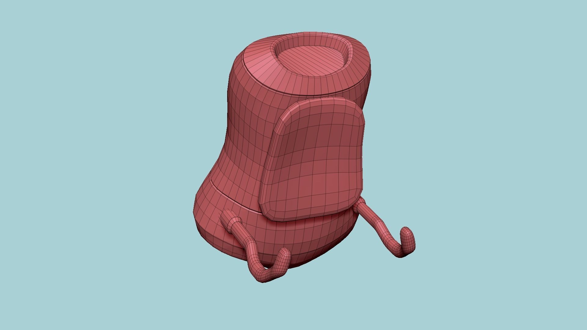 Jetpack J07 Light Steel - SciFi Character Design Low-poly 3D model_20