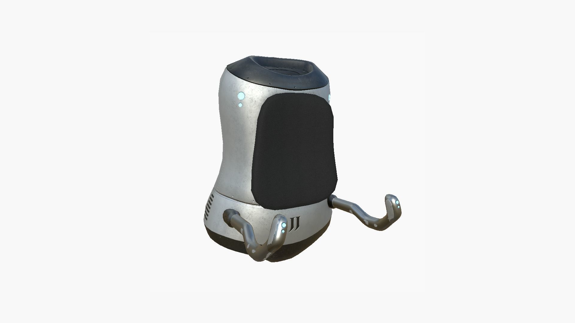 Jetpack J07 Light Steel - SciFi Character Design Low-poly 3D model_1