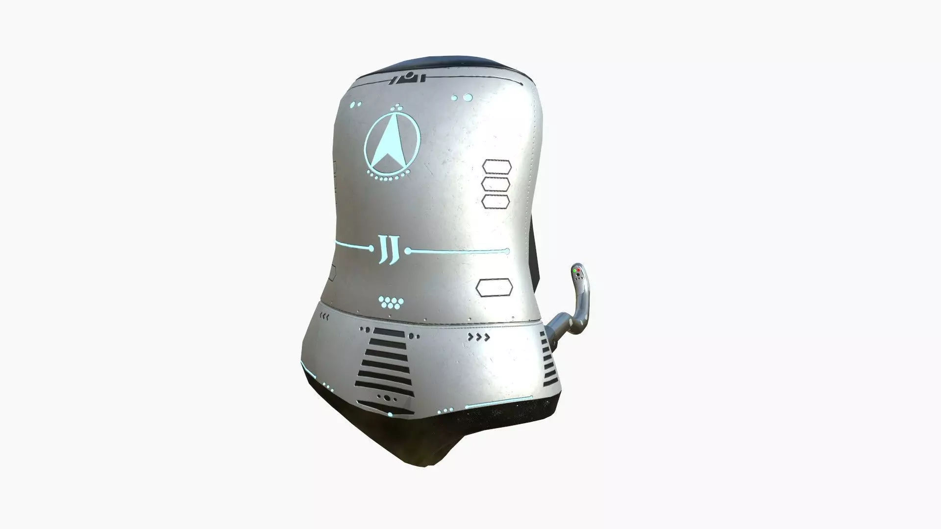 Jetpack J07 Light Steel - SciFi Character Design Low-poly 3D model_0