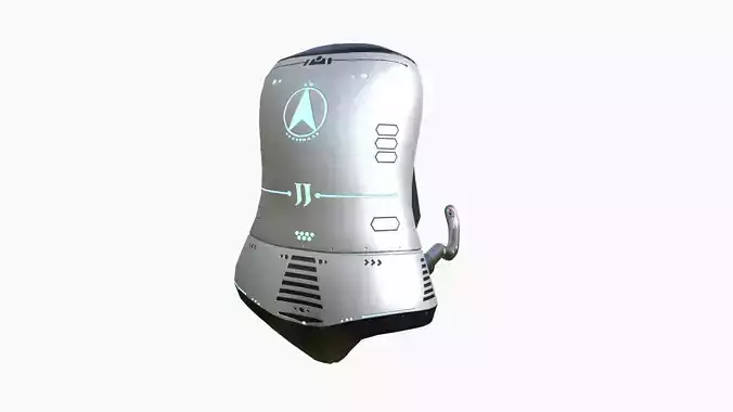 Jetpack J07 Light Steel - SciFi Character Design Low-poly 3D model