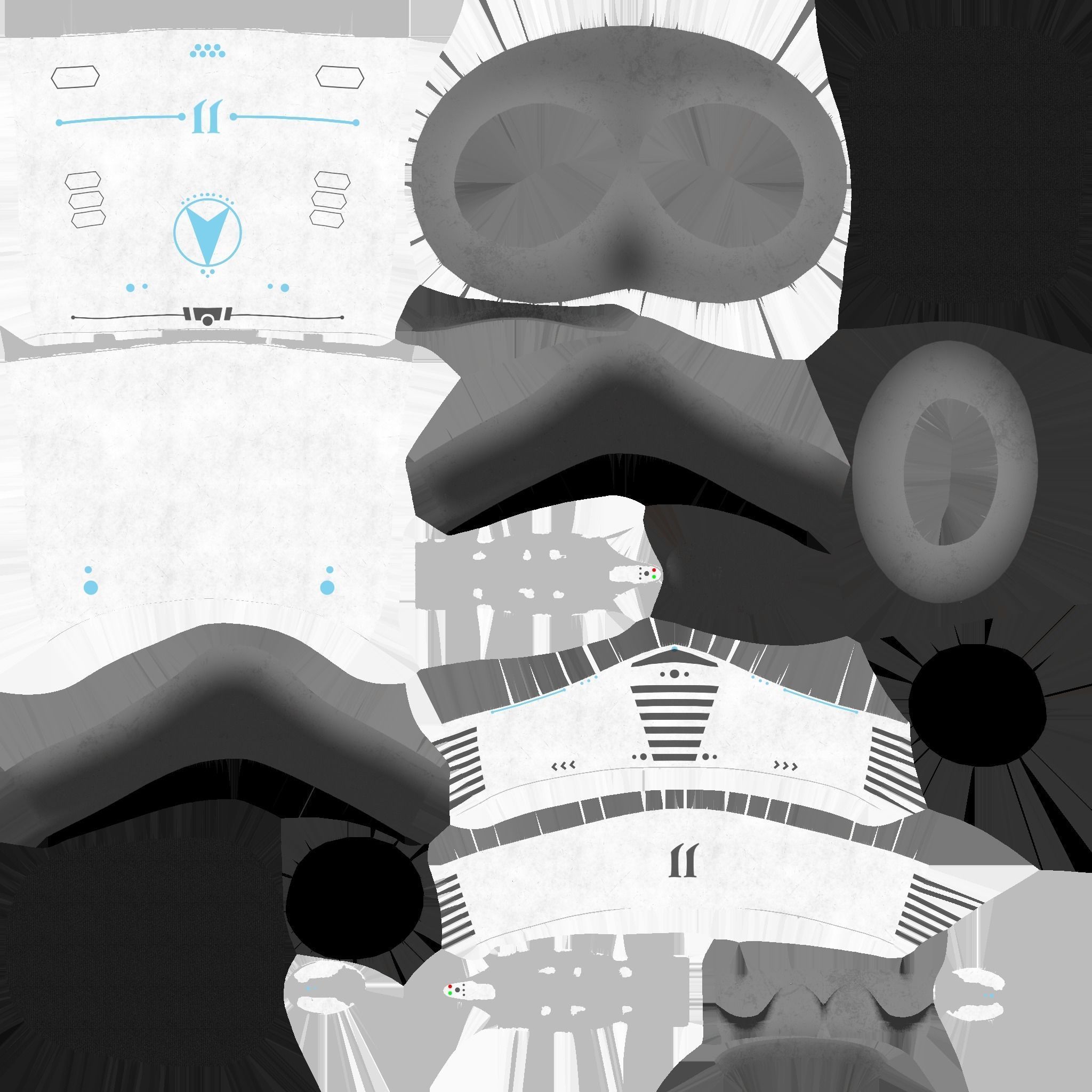 Jetpack J07 Light Steel - SciFi Character Design Low-poly 3D model_23