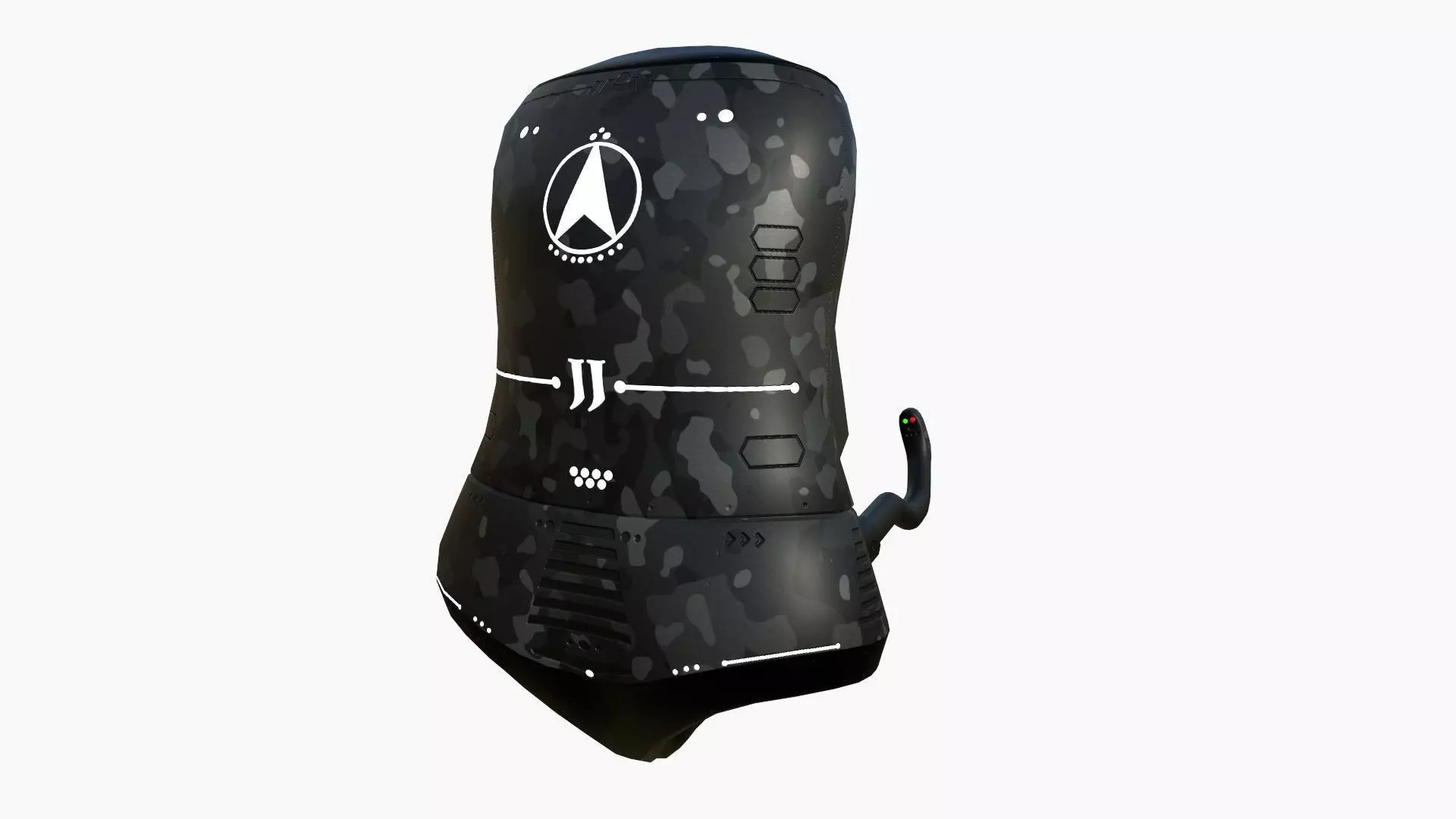 Jetpack J09 Black Camouflage - SciFi Character Design Low-poly 3D model_0