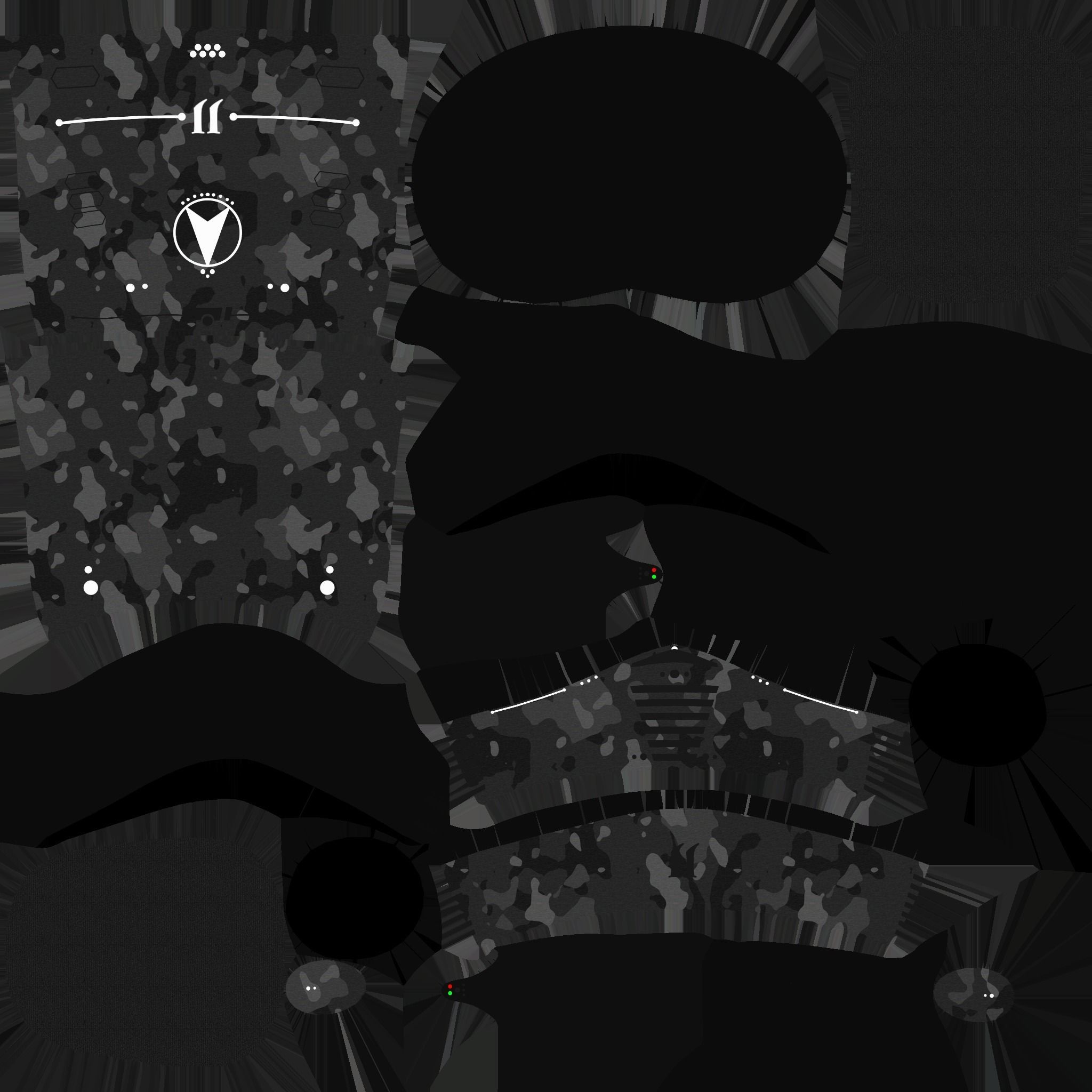 Jetpack J09 Black Camouflage - SciFi Character Design Low-poly 3D model_23