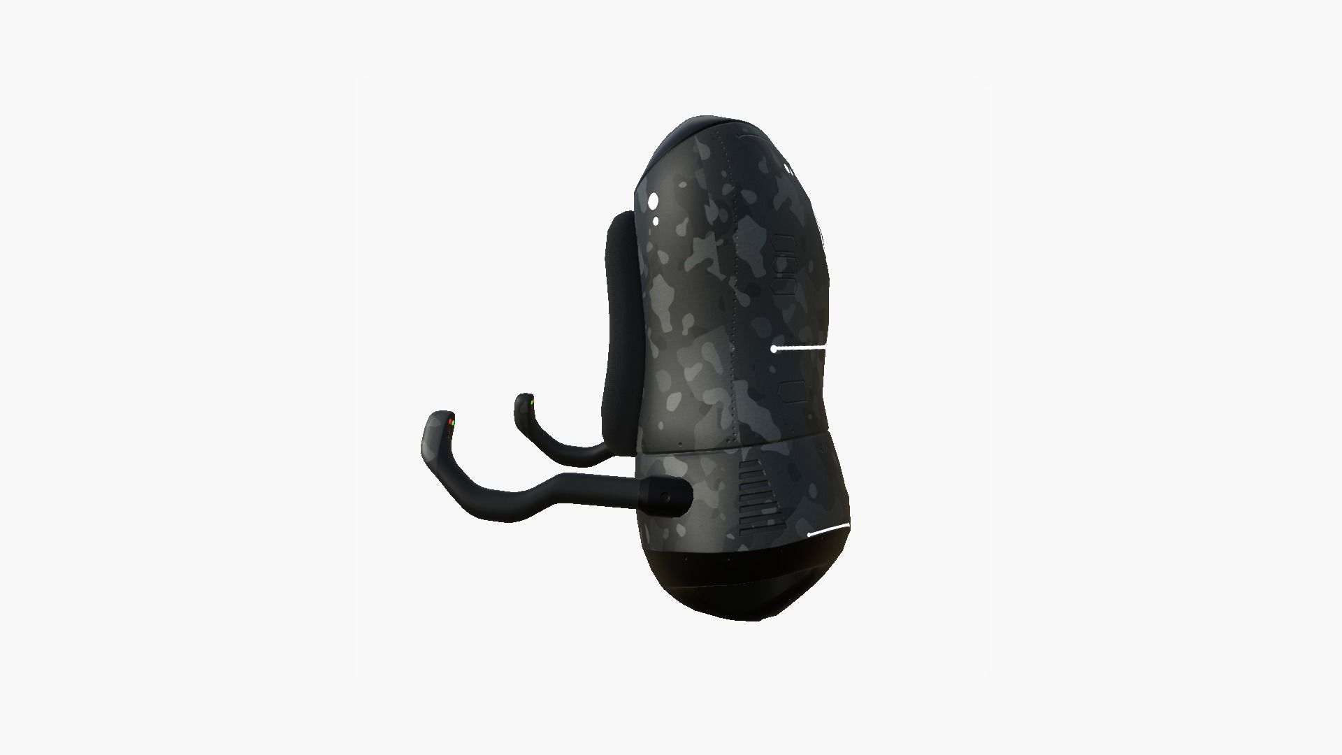 Jetpack J09 Black Camouflage - SciFi Character Design Low-poly 3D model_3