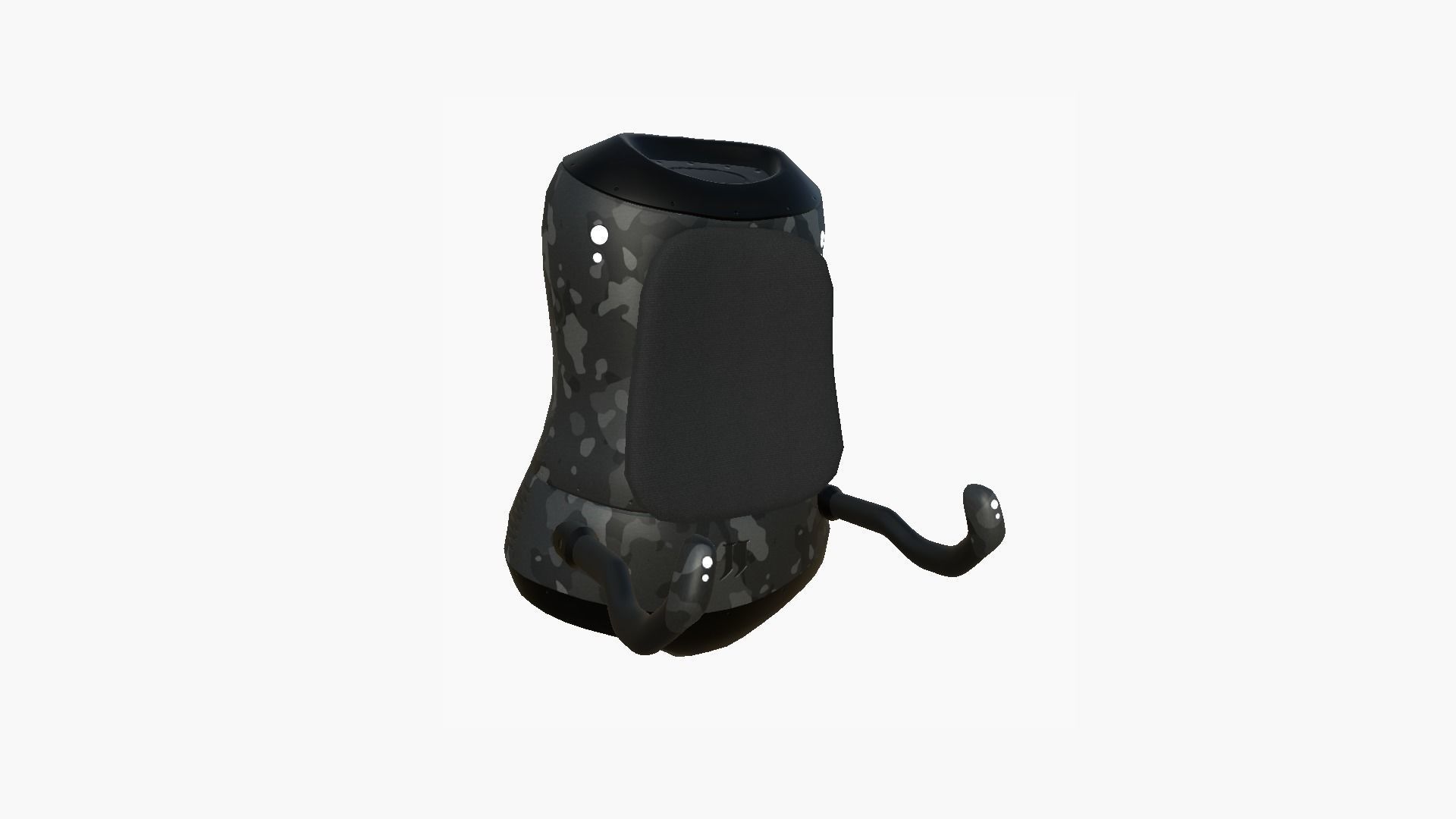 Jetpack J09 Black Camouflage - SciFi Character Design Low-poly 3D model_1