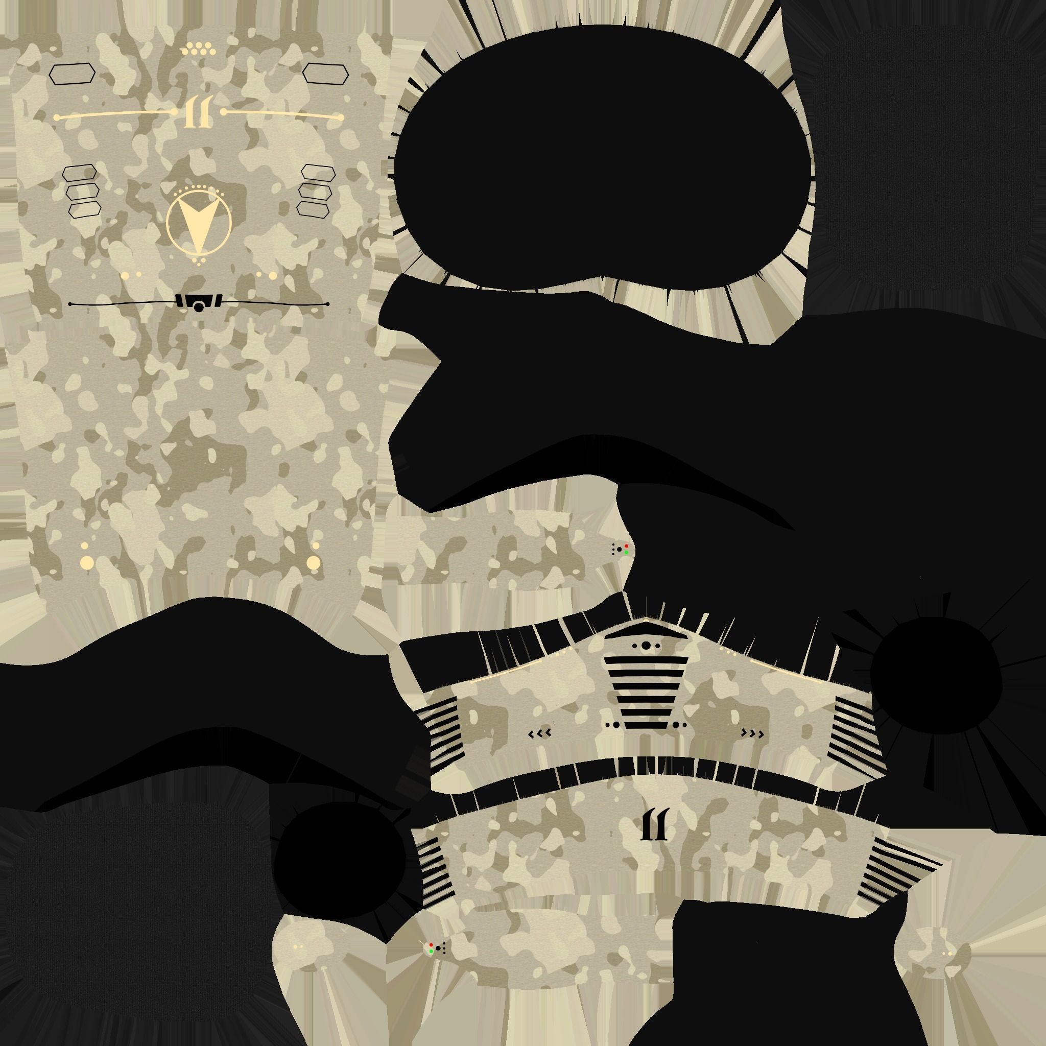 Jetpack J10 Desert Camouflage - SciFi Character Design Low-poly 3D model_23