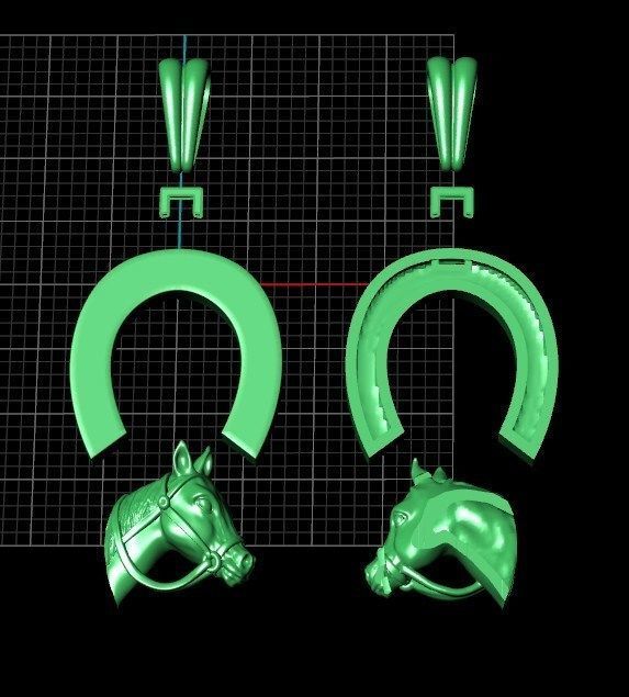 Horse Pendant 3D print model_5