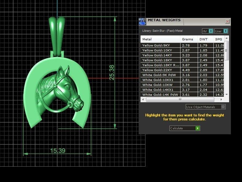 Horse Pendant 3D print model_4