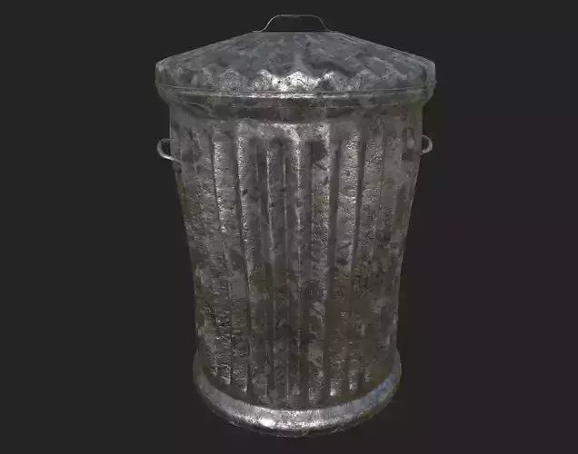 Trash Can Game Ready PBR