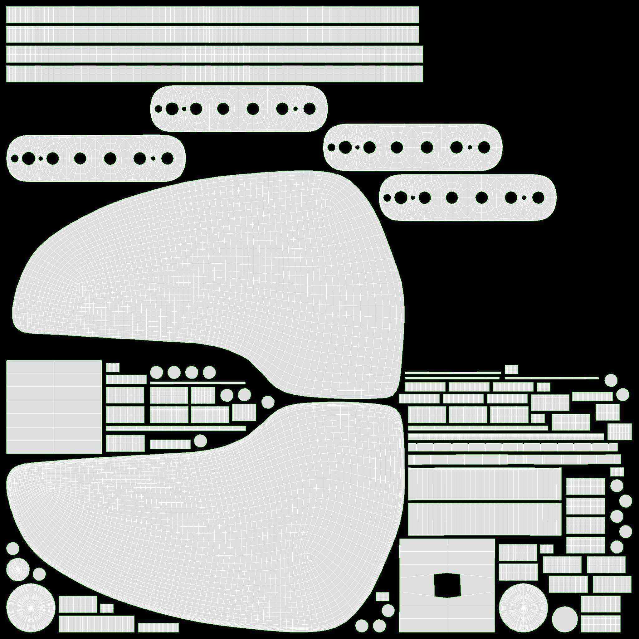 Electric guitar 01 3D model_8