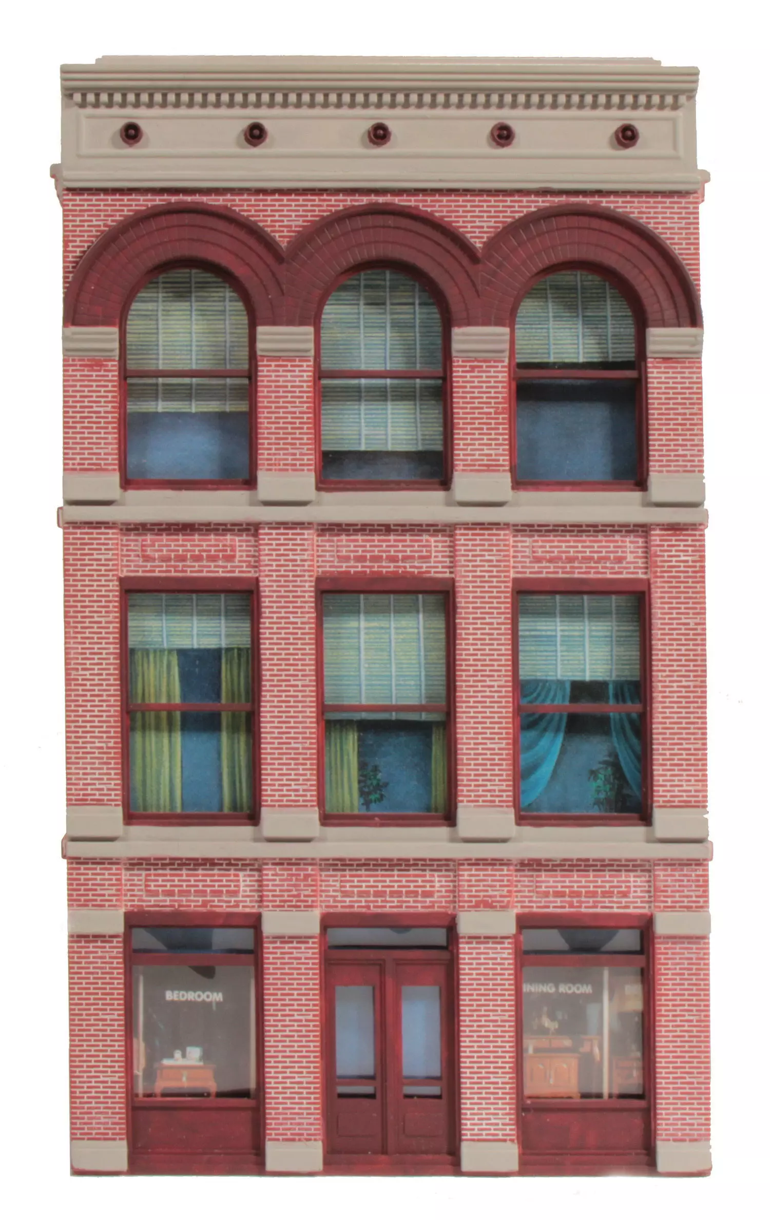Building model toy brick with windows Free 3D model