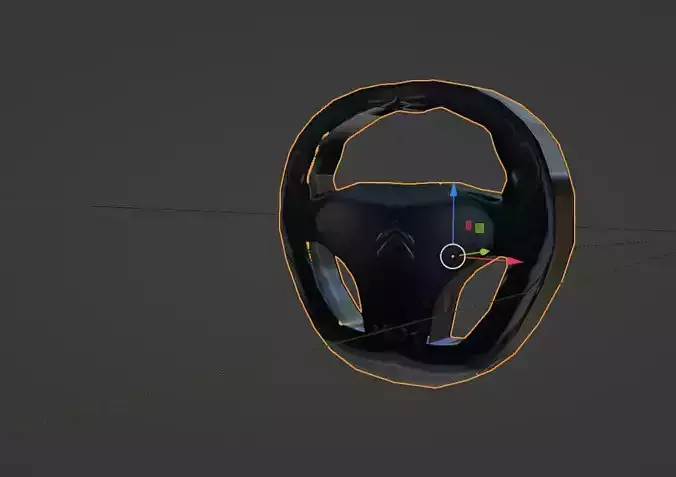 Low Poly Citroen C3 Picasso MPV Steering Wheel Low-poly 3D model