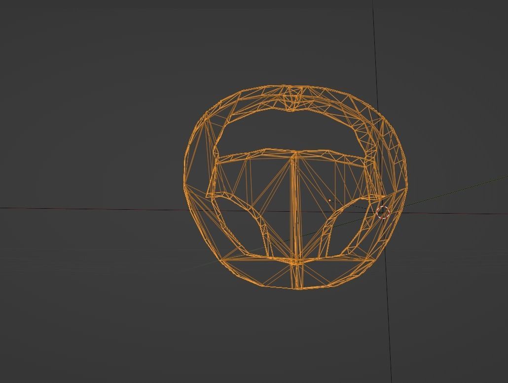 Low Poly Citroen C3 Picasso MPV Steering Wheel Low-poly 3D model_17