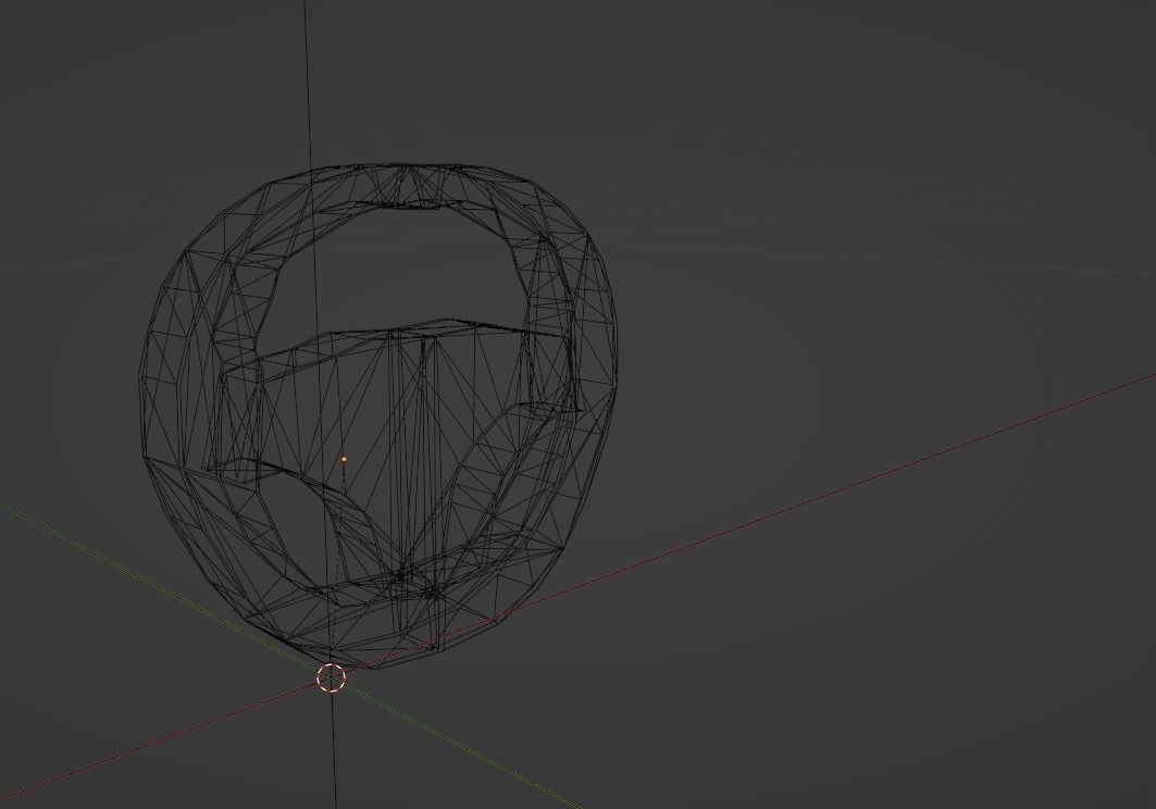 Low Poly Citroen C3 Picasso MPV Steering Wheel Low-poly 3D model_7