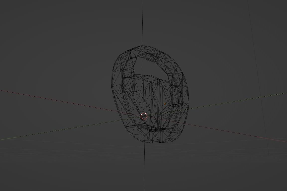 Low Poly Citroen C3 Picasso MPV Steering Wheel Low-poly 3D model_20