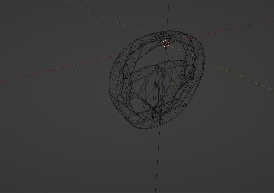 Low Poly Citroen C3 Picasso MPV Steering Wheel Low-poly 3D model_3