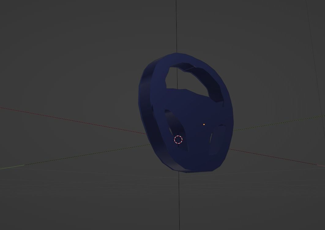 Low Poly Citroen C3 Picasso MPV Steering Wheel Low-poly 3D model_2