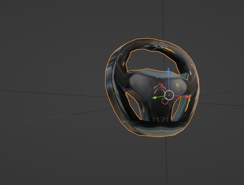 Low Poly Citroen C3 Picasso MPV Steering Wheel Low-poly 3D model_12