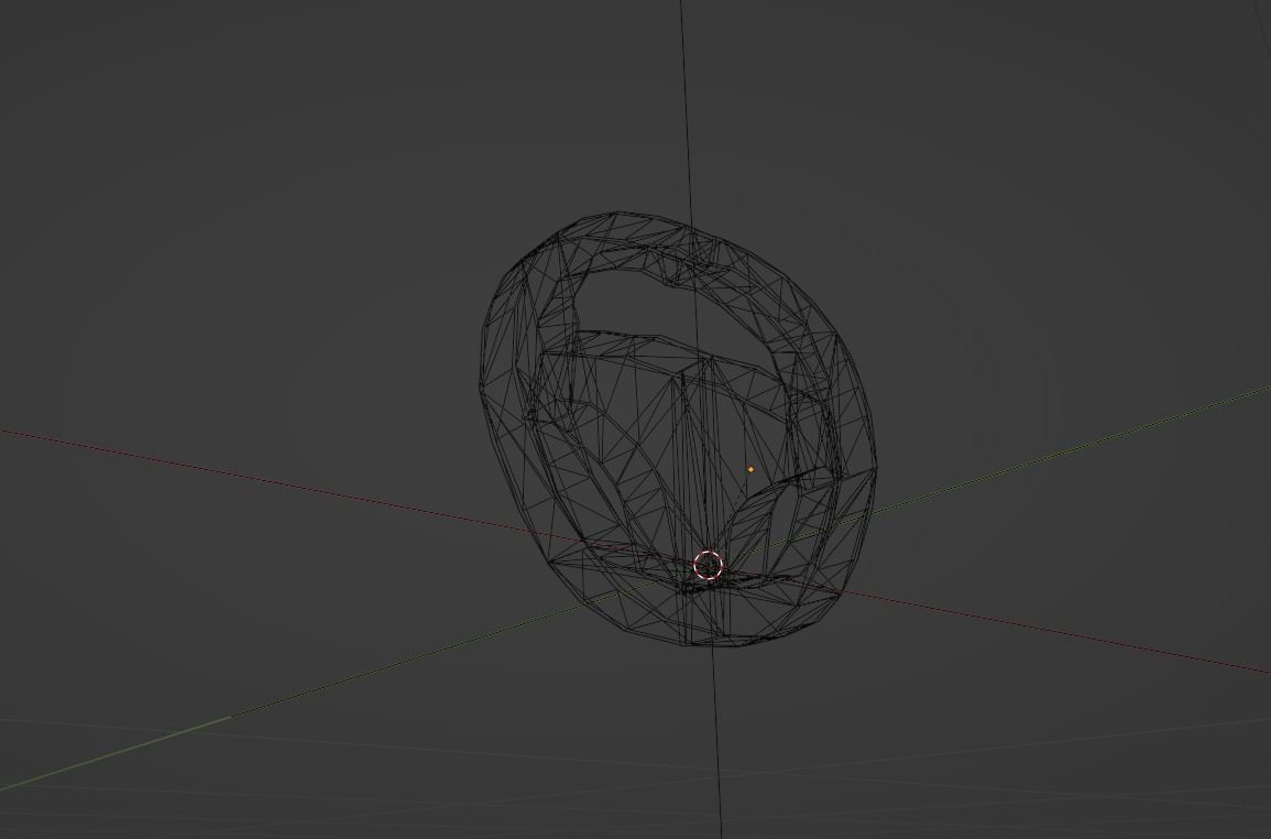 Low Poly Citroen C3 Picasso MPV Steering Wheel Low-poly 3D model_23