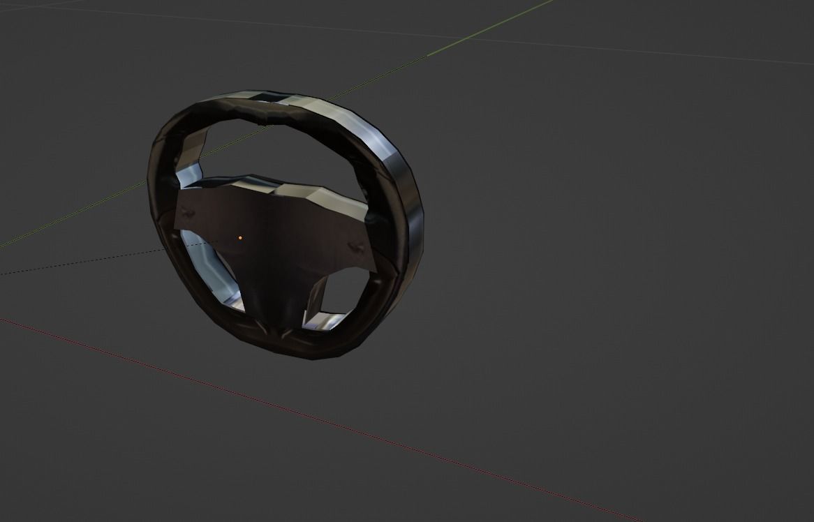 Low Poly Citroen C3 Picasso MPV Steering Wheel Low-poly 3D model_8