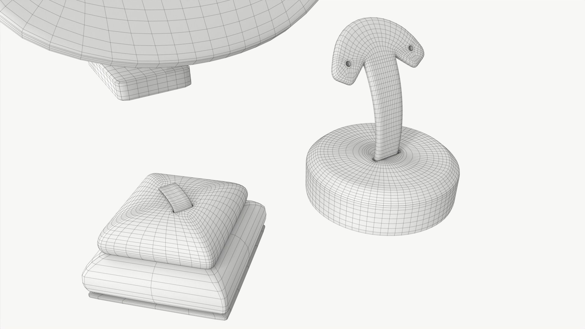 Leather Jewelry Display Stands 3D model_10