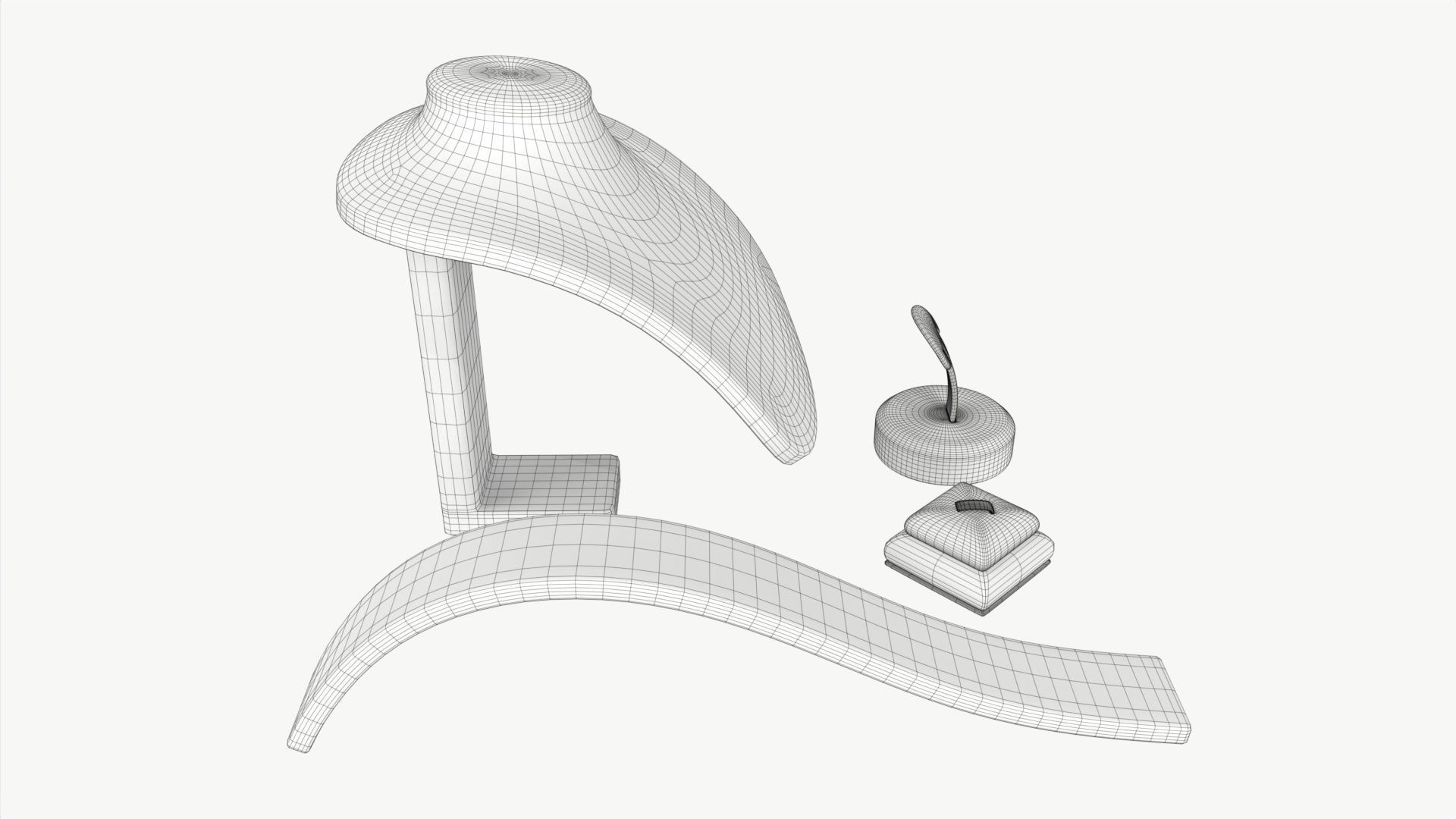 Leather Jewelry Display Stands 3D model_8